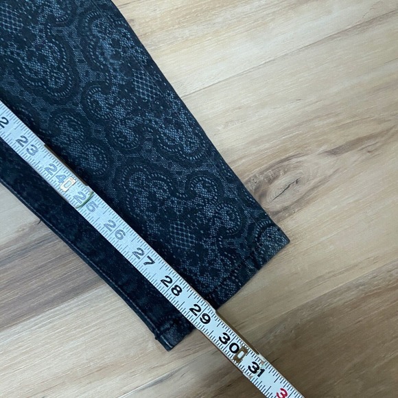 Current Elliot Jeans Womens 26 Skinny Black Lace Stretch Made in USA - Picture 7 of 9